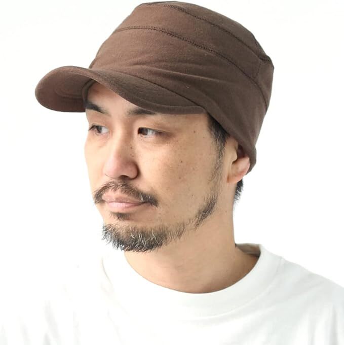 <XLサイズ(頭周り/約62-64cm)><ブラウン>帽子 大きいサイズ 深め Regnuu スウェット ワークキャップ キャンプ 山登り 登山 釣り拍卖