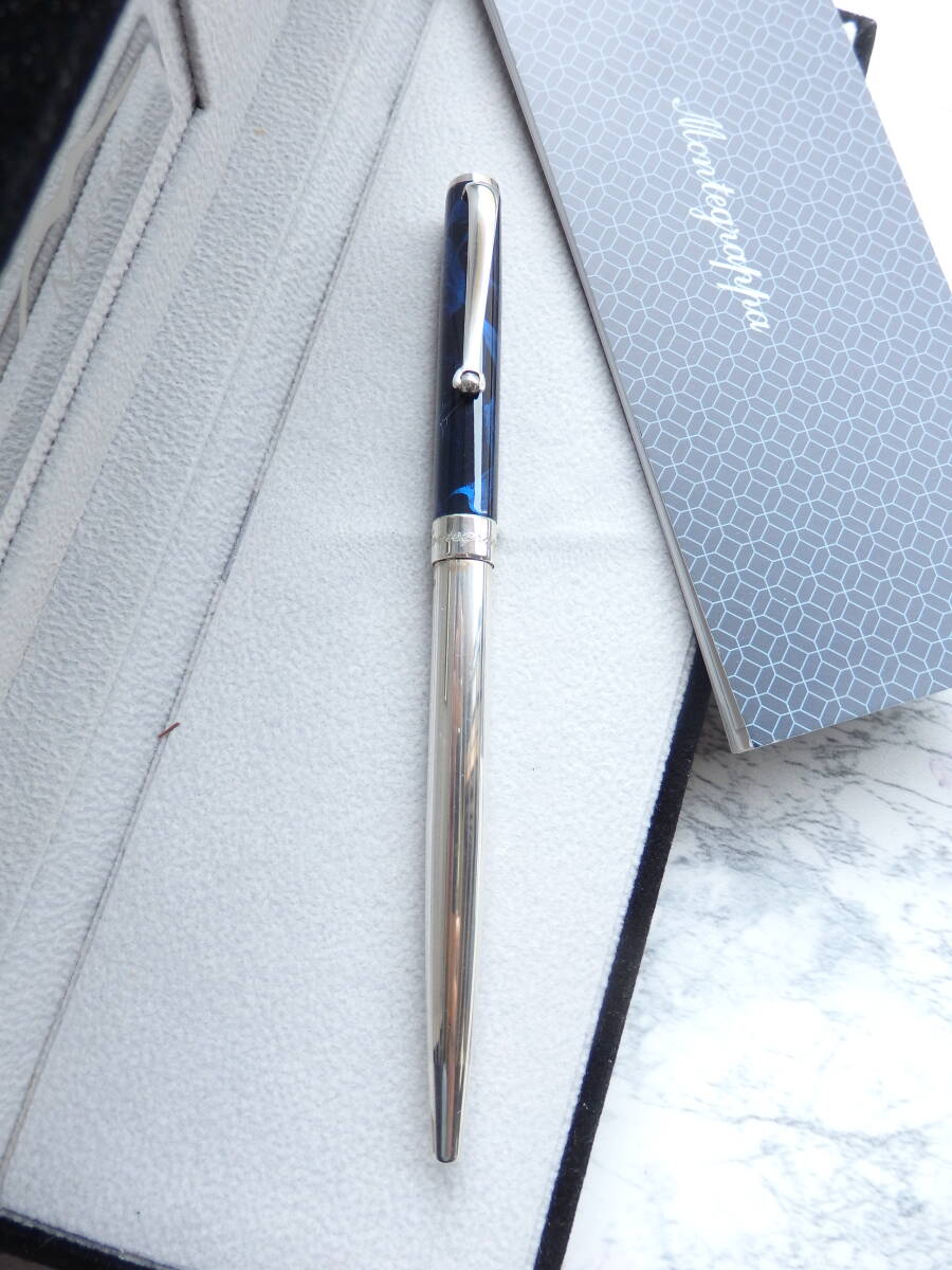 ◆【きれいな良品】【送料230円】モンテグラッパ スターリングシルバー925製ツイスト式ボールペン拍卖