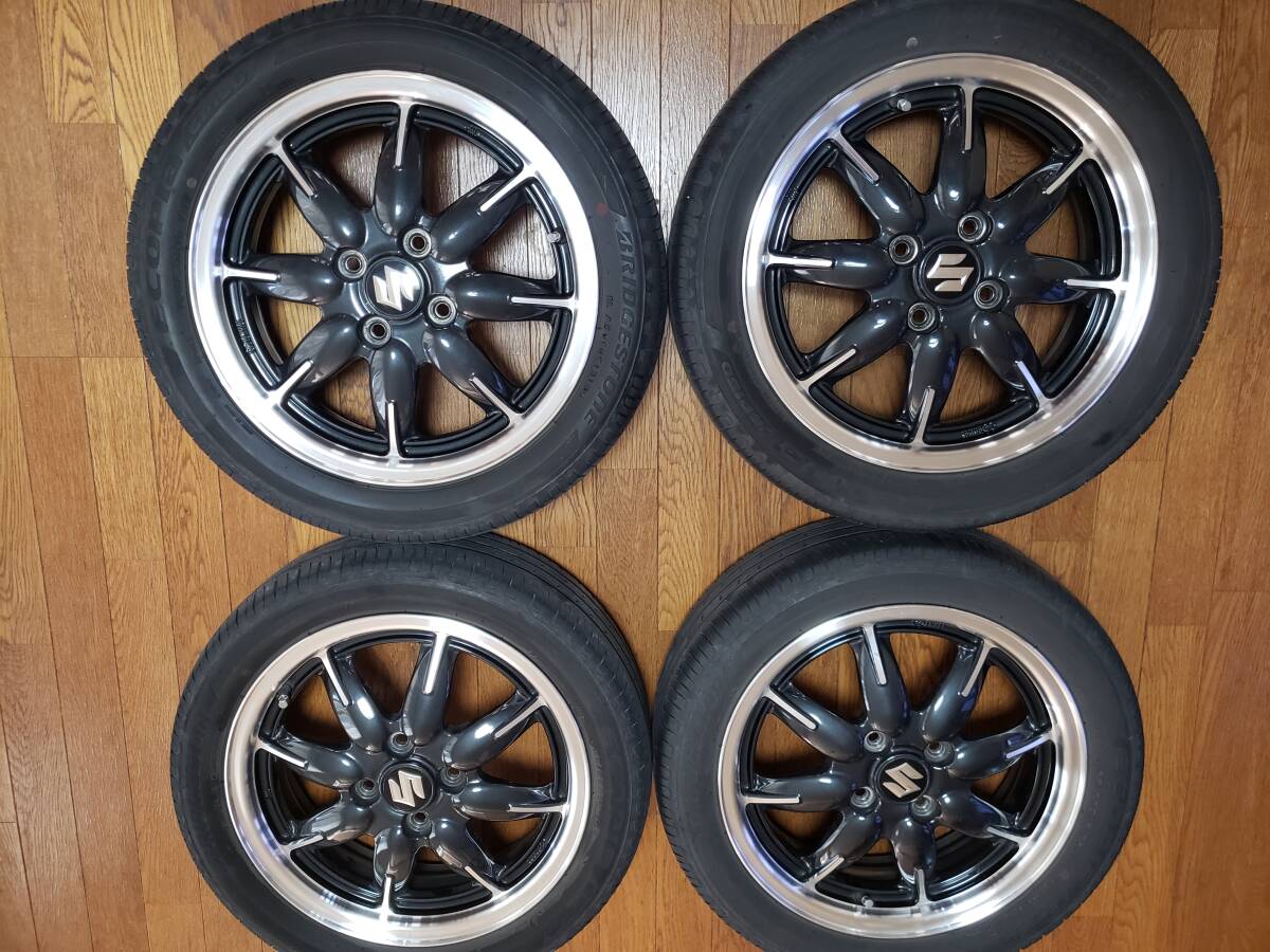 スズキアルトターボRS純正ホイールタイヤ4本セット中古品拍卖