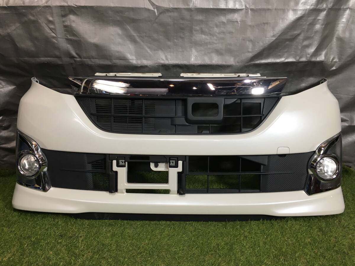 H-BF1101 ★ タント カスタム LA600S フロントバンパー W24 平成25年 フォグランプ グリル付き LA610S拍卖