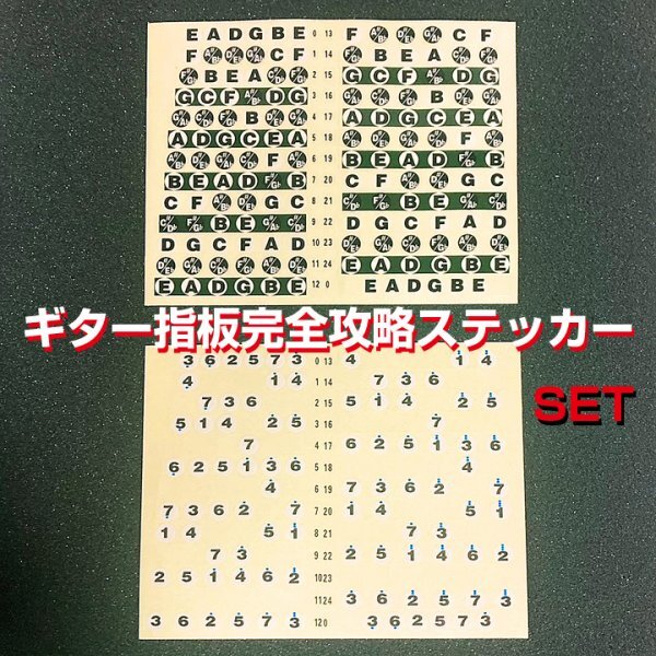 NS01PF送料80円■ギター 指板把握/フィンガーボード用ステッカー 24フレット対応 音名表記シール■アドリブ/スケール練習に拍卖