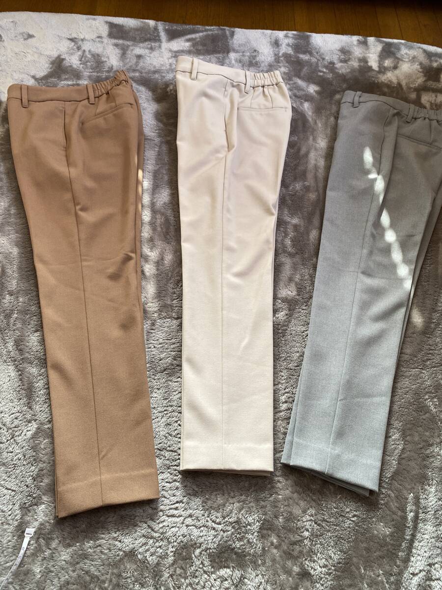 新品未使用 プラステ パンツ くるぶし丈 3本まとめ ウエストゴム入り拍卖