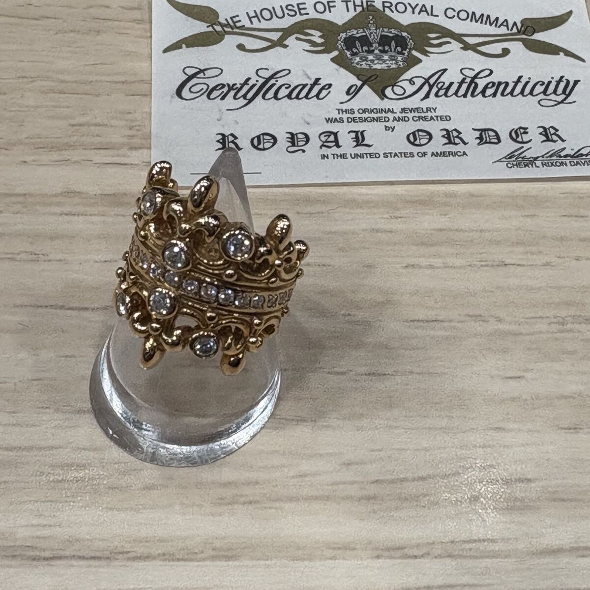 昔でも定価103万超★超激安★未使用18金ダイヤパヴェ18KピンクゴールドK18ダブルティアラGoldゴールドリングROYALORDERロイヤルオーダー拍卖