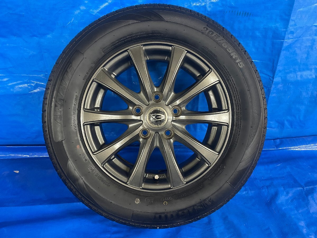 社外アルミホイール 4本SET エクスタープラス ホットスタッフ PCD114.3 5穴 15インチ 15X6J +50 ANNAITE AN600 205/65R15 8~7.5部 500840拍卖
