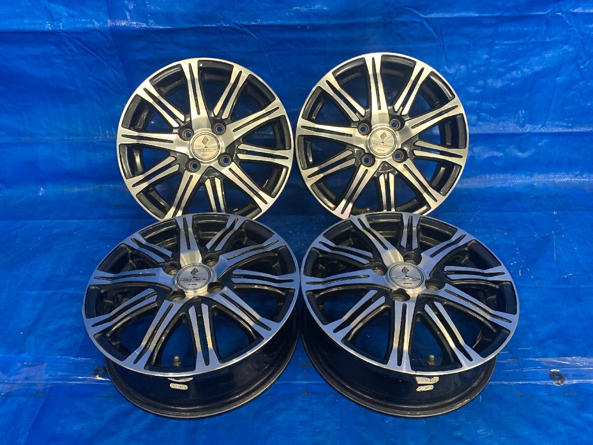 社外アルミホイール4本セット WORK PROMISING STYLE S 14×4 1/2J +45 4H PCD 100 コンテナ 500758拍卖