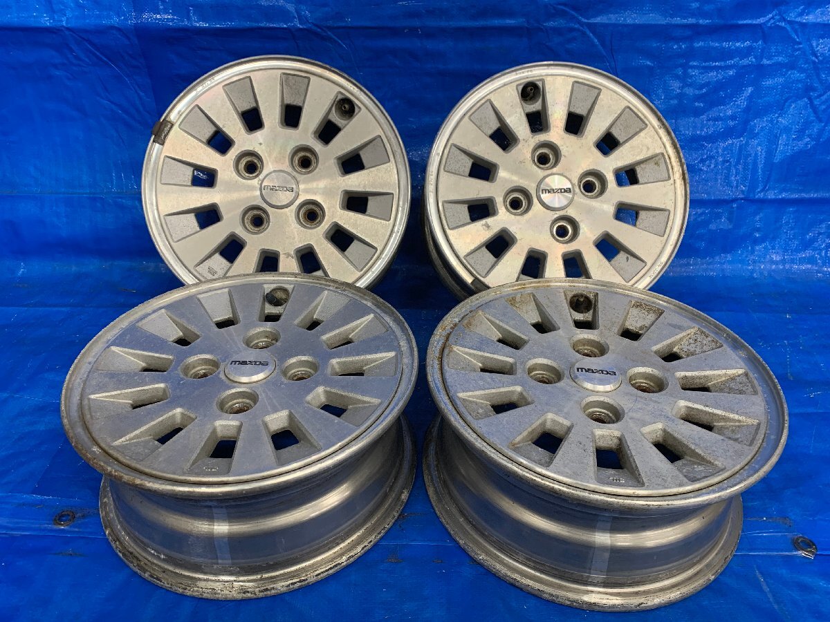 マツダ RX7 TOPY トピー 純正 旧車 希少 アルミホイール 14×5.5j 4h +40 114.3 コンテナ2 500852拍卖