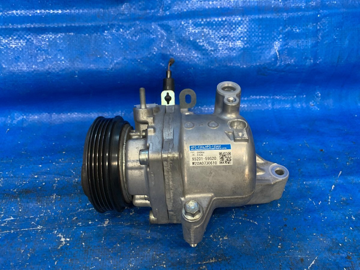 MH95S ワゴンR コンプレッサー 走行約70.000㎞ 品番 95200-59S20 カラー№ ZVR ハイブリッド 年式R2/1 棚 コンプレッサー置き場 701137拍卖