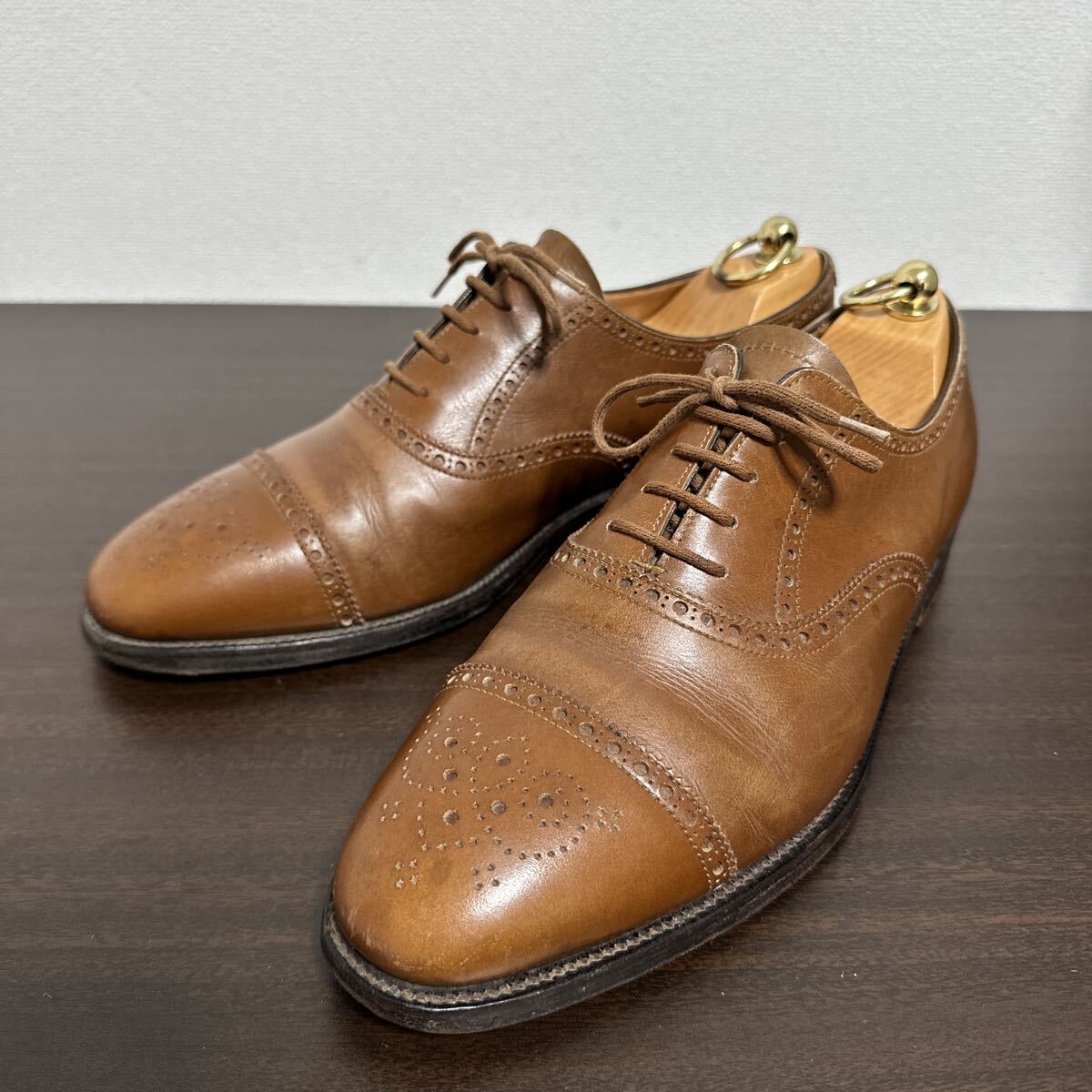 John Lobb ジョンロブ SEYMOUR セイモア レザー ドレスシューズ size 7E ブラウン メンズ拍卖