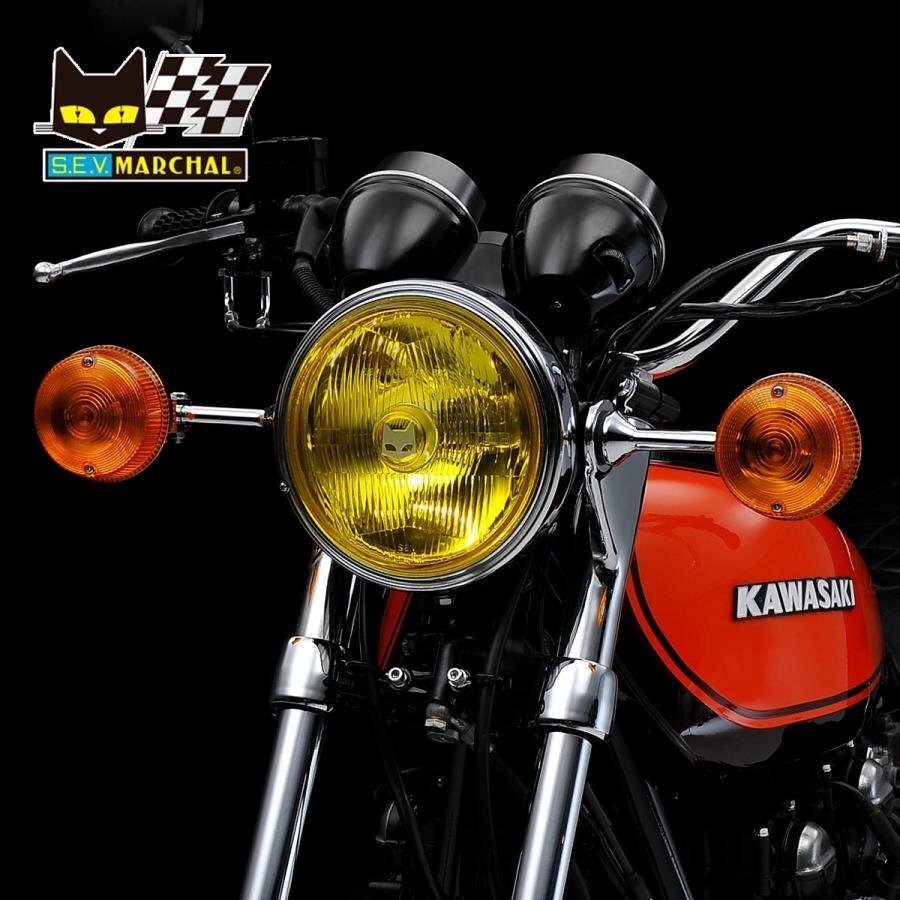 Z2 Z400FX Z650F マーシャルヘッドライト889 イエローレンズ・メッキケース カワサキ 旧車 800-8006拍卖