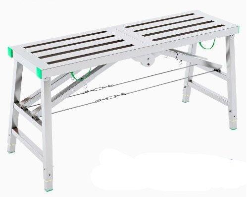 強化折り畳み馬椅子昇降增厚装修馬椅子双支持室内パテ脚手棚梯子馬椅子40*160cm (T140)拍卖