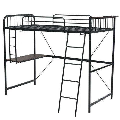システムベット ロフトベッド シングル コンセント付き デスク付き 耐荷重120kg 高さ170cm 一人暮らし 部屋二段ベッド スチール 耐震拍卖