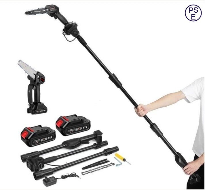 高枝切りチェーンソー 高枝切り電動チェーンソー 充電式ポールチェーンソー 最大長さ185CM 高硬度チェーン ハイパワー バッテリー(AY290)拍卖