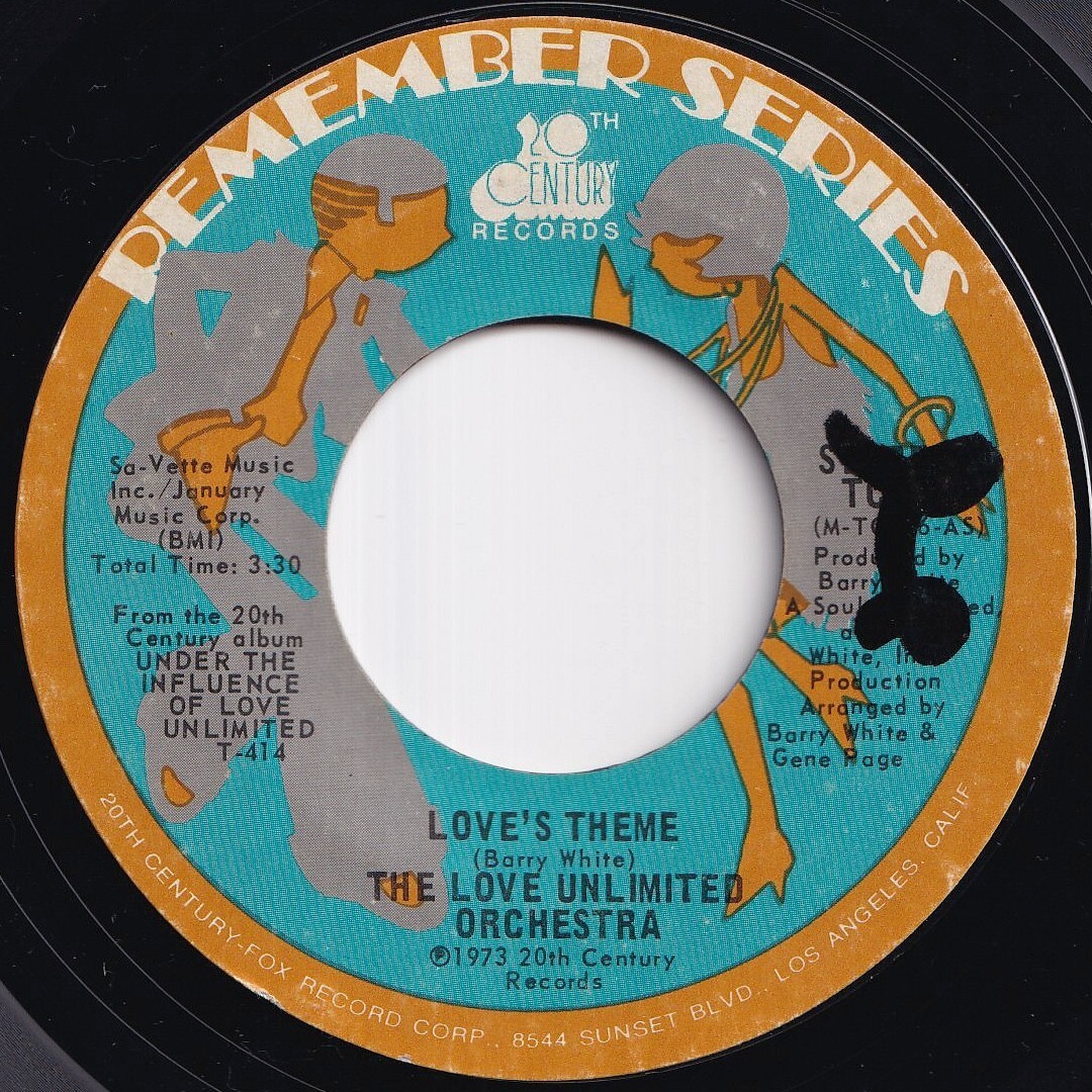 Love Unlimited Orchestra Love's Theme / Satin Soul 20th Century US TCR-6 212914 SOUL FUNK ソウル ファンク レコード 7インチ 45拍卖