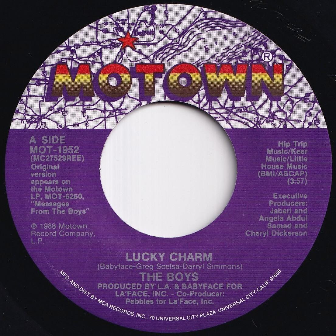 Boys Lucky Charm / (Instrumental) Motown US MOT-1952 212923 HIP HOP R&B レコード 7インチ 45拍卖