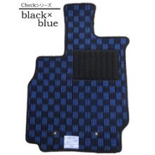 トヨタ FJクルーザーフロアマット チェック ブラック&ブルー拍卖