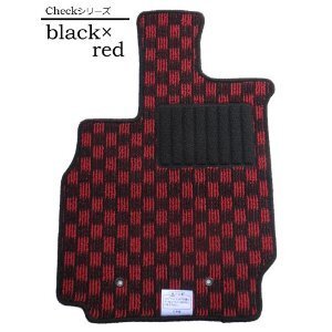 トヨタ FJクルーザーフロアマット チェック ブラック&レッド拍卖