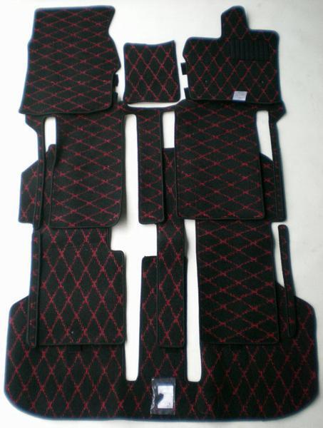トヨタ ヴェルファイア 20.25系専用 フロアマット ダイヤ柄 黒赤拍卖