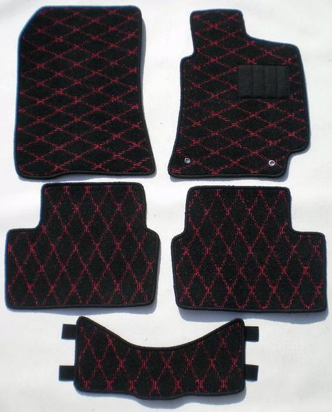 トヨタ アルテッツァ GXE/SXE10 専用 フロアマット ダイヤ黒×赤拍卖