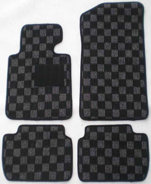 BMW 3シリーズ E46 専用 新品 フロアマット チェック 黒×グレー拍卖