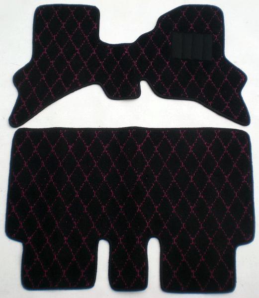 スズキ エブリイ DA64W/V専用 フロアマット ダイヤ柄 黒×ピンク拍卖