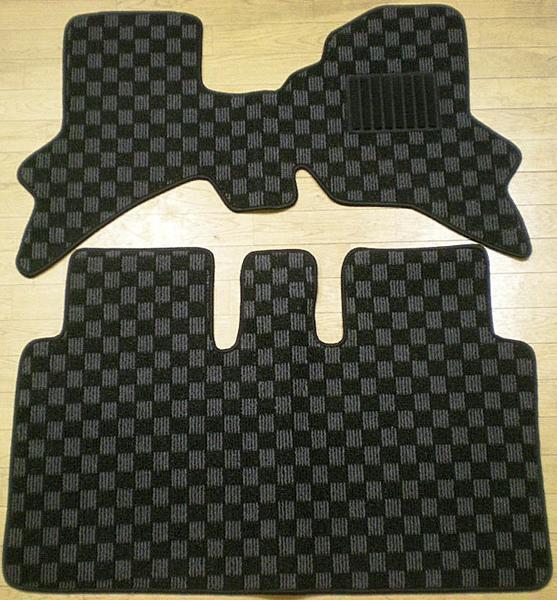 スズキ エブリイワゴン 64 新品 フロアマット 黒グレー チェック拍卖