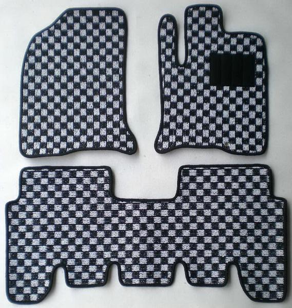 ダイハツ タント L350 L360 フロアマット チェック 白×黒 内装拍卖