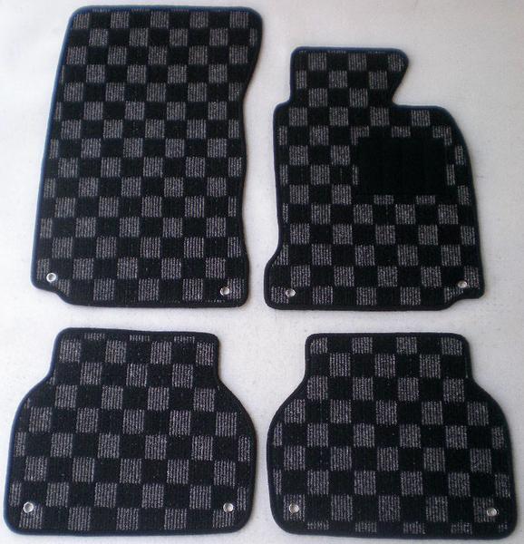 BMW 5シリーズ E39 専用 新品 フロアマット チェック 黒×グレー拍卖