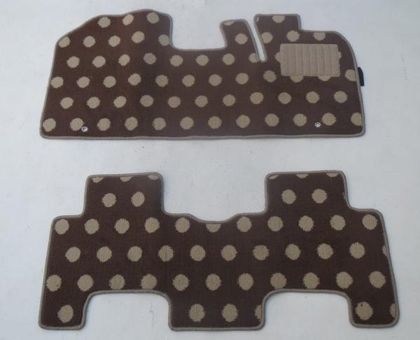 スズキ パレット MK21S用フロアマット 水玉 茶色 ドット拍卖