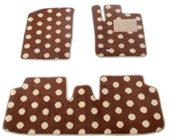 ダイハツ ムーヴコンテ L575S専用フロアマット水玉 茶色 ドット拍卖