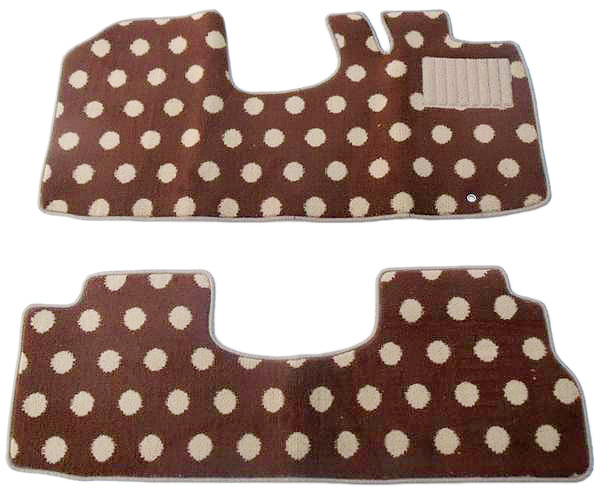 スズキ ラパン HE22S用フロアマット水玉 茶色 ドット拍卖