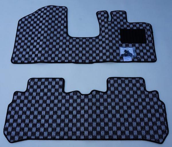 スズキ ハスラーMR31S フロアマット チェック 黒×白拍卖