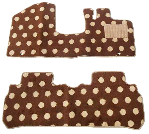 スズキ ワゴンR MH34S AT 用フロアマット水玉 茶色 ドット拍卖