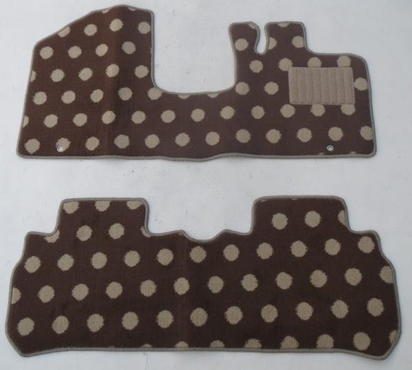 マツダ フレアクロスオーバー用フロアマット水玉 茶色 ドット拍卖