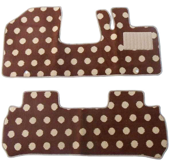 スズキ MRワゴンMF33S用フロアマット水玉 茶色 ドット拍卖
