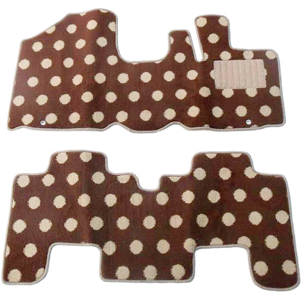 スズキ スペーシアMK32S用フロアマット水玉 茶色 ドット拍卖