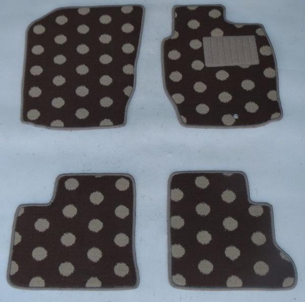 スズキ アルト HA24S AT用フロアマット水玉 茶色 ドット拍卖
