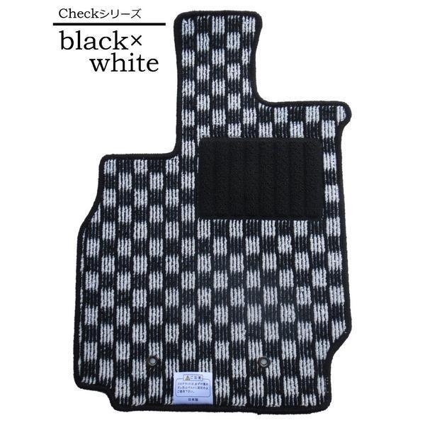 レクサス HS 後期 ANF10 フロアマット チェック 黒×白拍卖