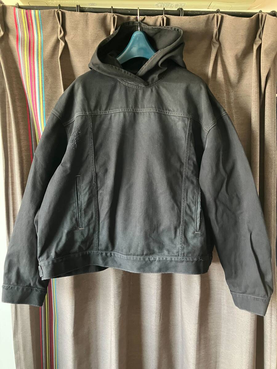 BALENCIAGA 2022AW ダメージ加工デニムパーカー バレンシアガ 定価約30万円 コレクションアイテム拍卖