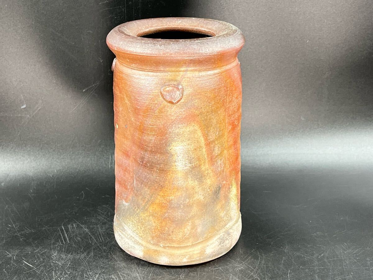 備前焼 花器 在銘 夢幻 インテリア 華道具 花生【博圓】高17cm拍卖