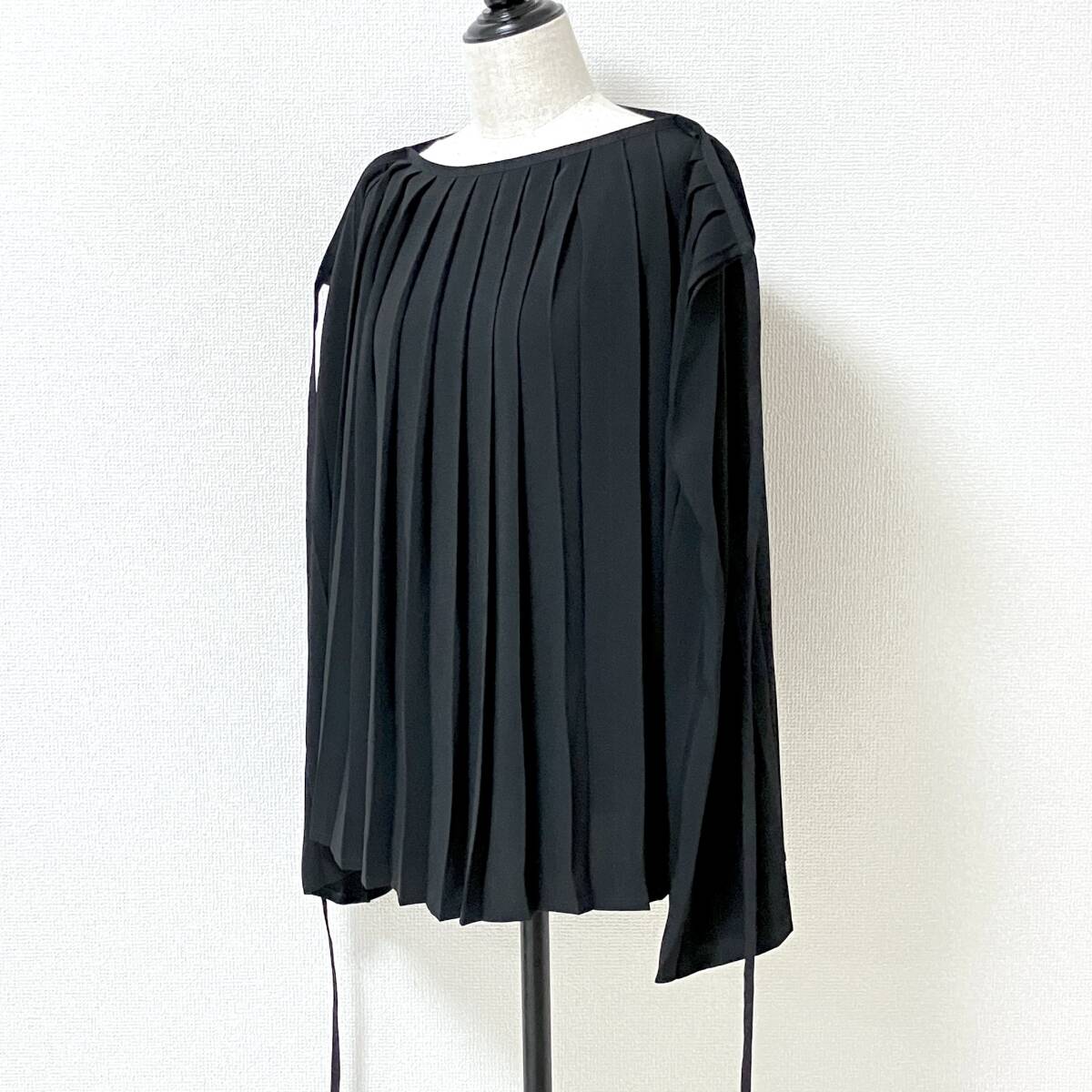 MM6 Maison Margiela 6 プリーツ ノースリーブ ブラウス ポリエステル ブラック UNIサイズ メゾンマルジェラ カットソー archive 5070351拍卖