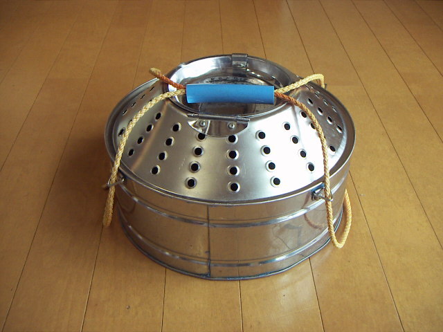 ジャンク 丸型 鮎オトリ缶 ステンレス製 友カン拍卖