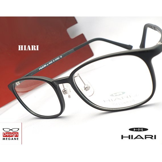 即決★眼鏡一式☆度入レンズ込★designメガネ★ HIARI (ひおり) Eyewear グリルアミドTR-90 Black 度付き/度なし/伊達メガネ【メガネ通販拍卖