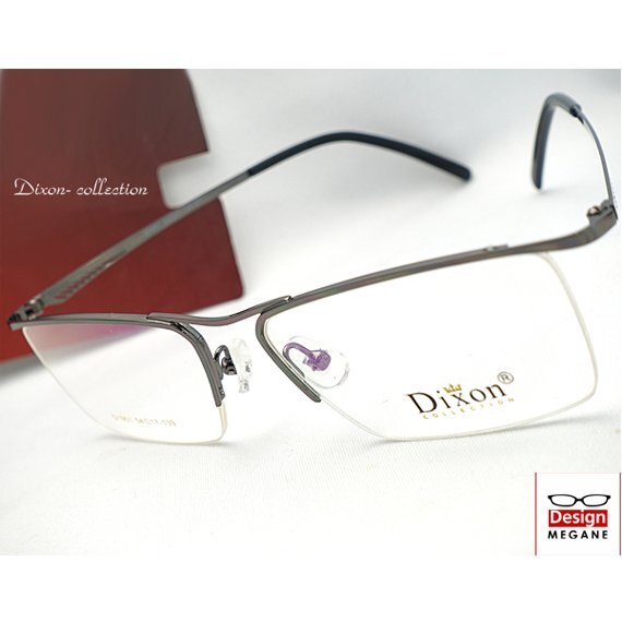 【度付レンズ無料は当店だけ】 眼鏡一式☆度入UVレンズ込★designメガネ★Dixon Collection ハーフリム(近視、乱視、老眼 伊達 全て対応)拍卖