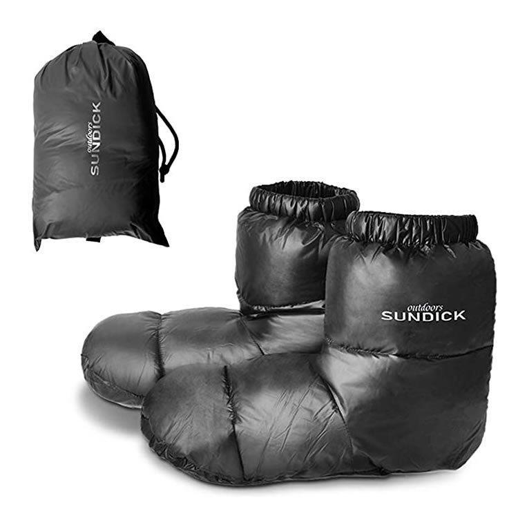 ダウンシューズ 防寒 保温 ダウン靴下 羽毛ソックス テントシューズ 男女兼用 撥水 収納袋付き 自宅 スキー場など Lサイズ LP-SDKDWS600拍卖