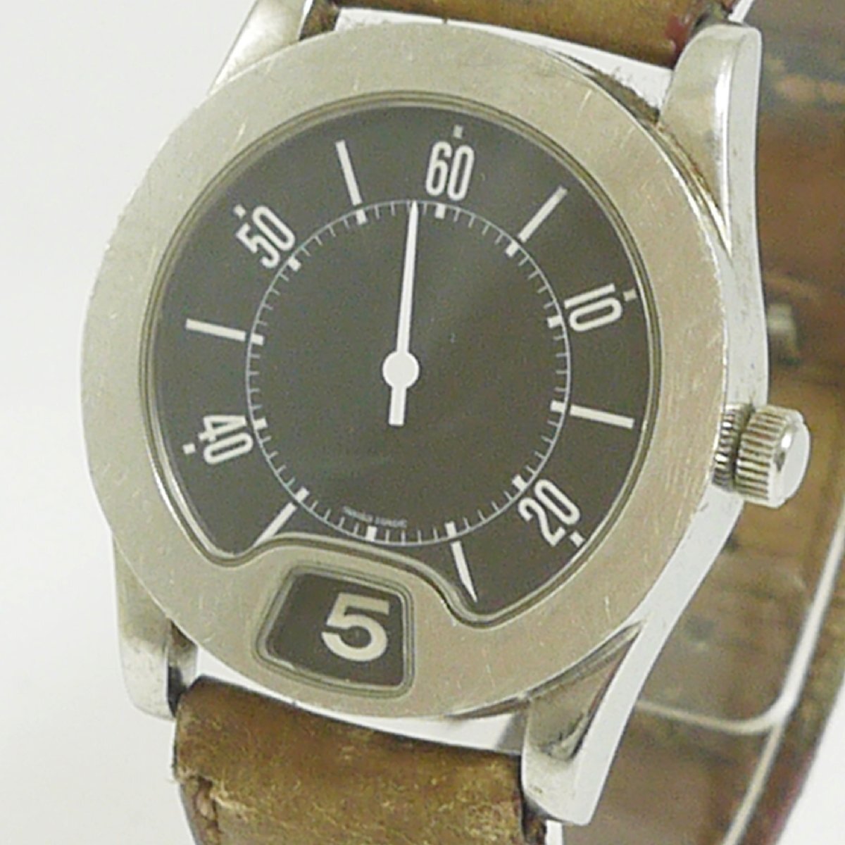 ★USED品 訳有り GIANNI BULGARI【ジャンニ・ブルガリ 0.434 114162S ジャンピングアワー クォーツ腕時計】拍卖