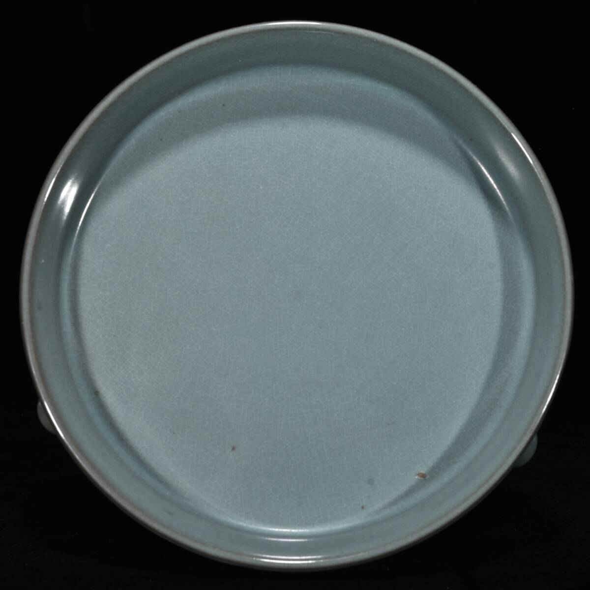 旧 宋 汝窯 天青釉 乾隆御題詩文 三足筆洗い 唐磁 古陶磁器 陶芸 中国古美術 古賞物 古置物 唐物 S711拍卖