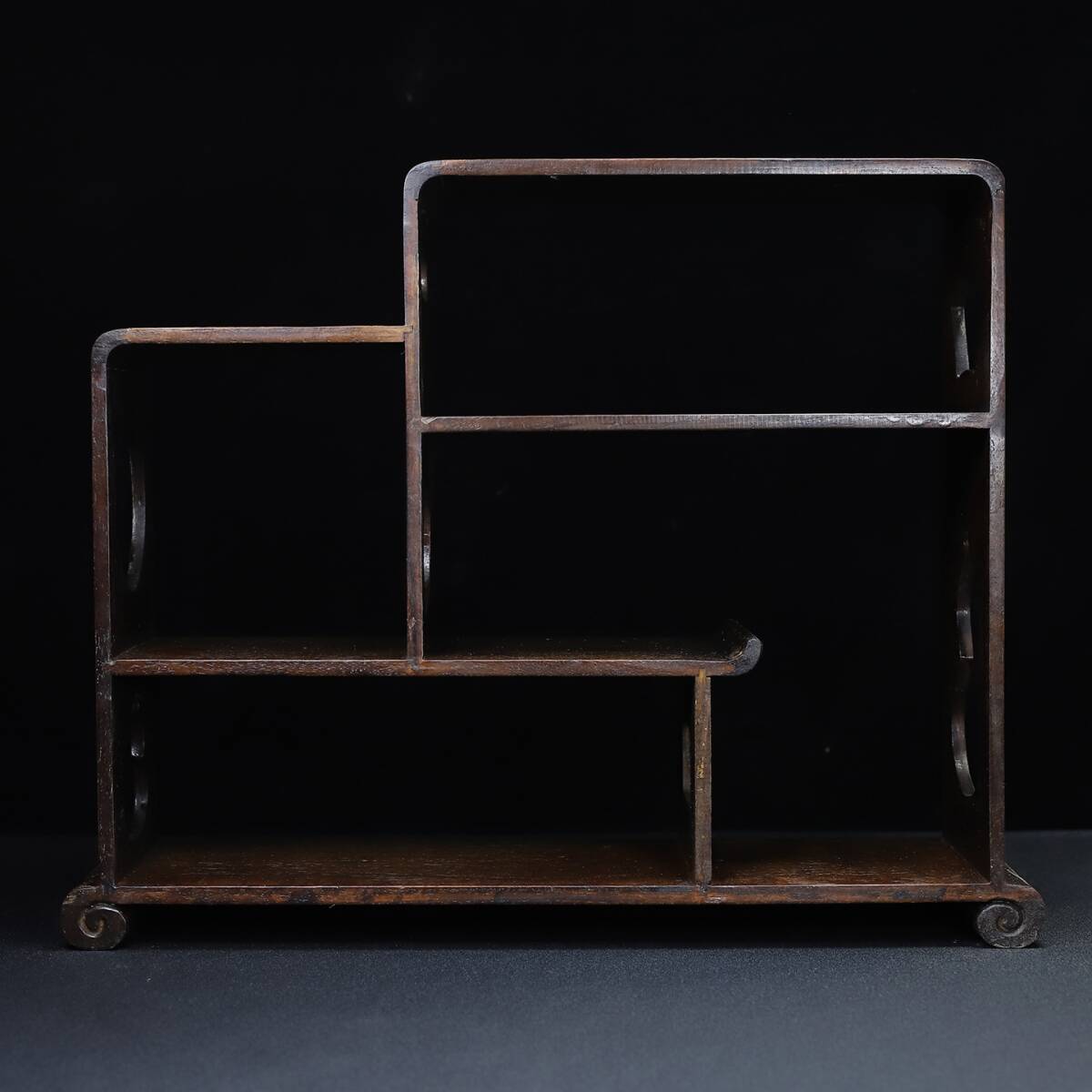 旧 清代 花梨木 博古架置物架 中国古美術 古賞物 古置物 唐物 K711拍卖