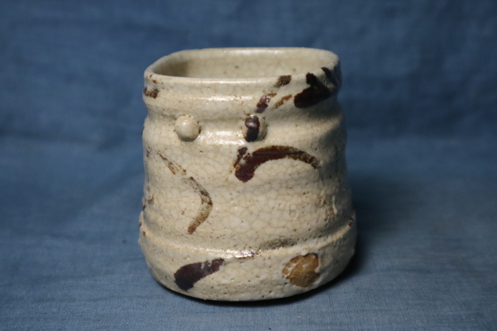 焼物 鉄絵 向付 筒 検絵志野茶懐石酒器酒杯盃江戸珍品希少骨董オブジェ時代拍卖