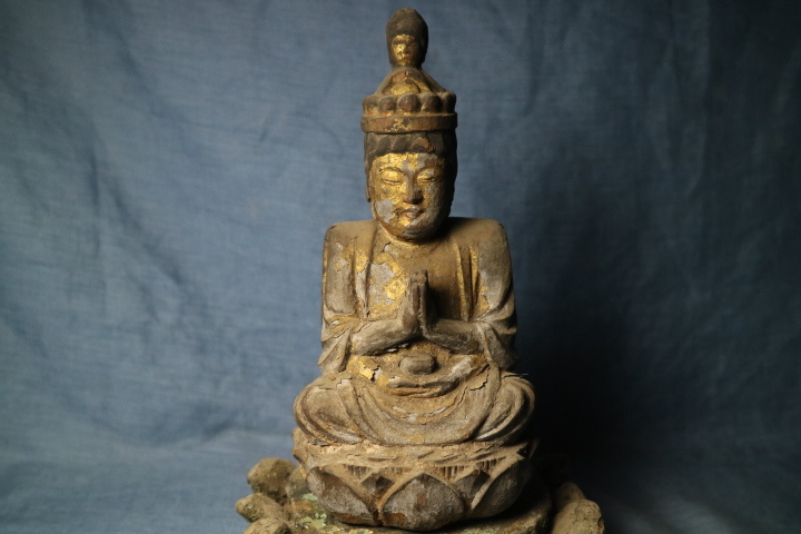 木彫 仏 坐像 検仏教美術仏像十一面千手観音菩薩珍品希少骨董オブジェ時代古寺拍卖