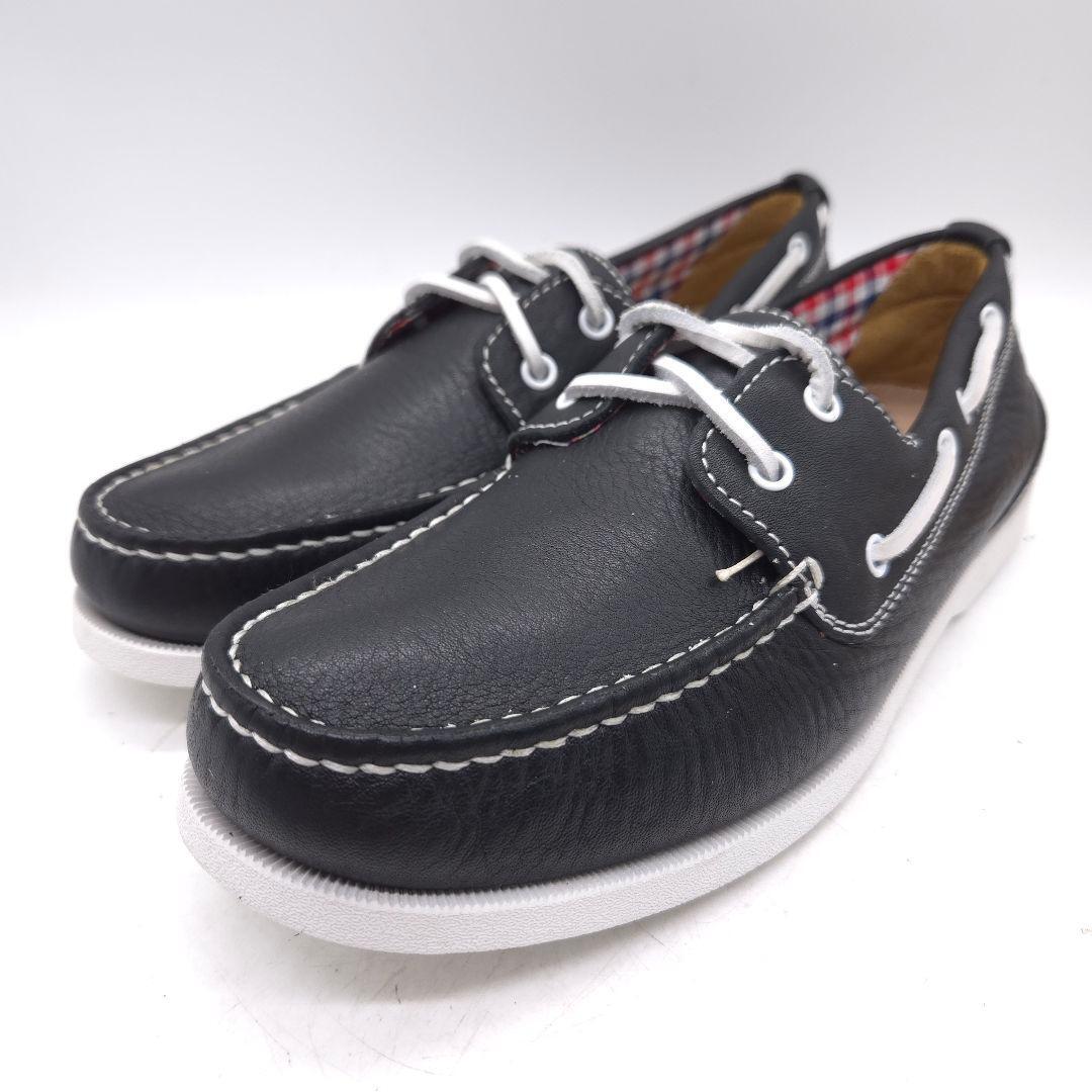 美品 ROCKPORT ロックポート デッキシューズ 25.5cm ブラック クリーニング済み拍卖